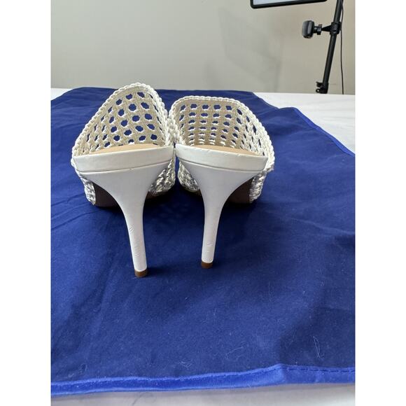 NWOT Celestia Woven Pointed-Toe Mules White INC International Concepts Boho 6.5 - Picture 8 of 11